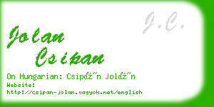 jolan csipan business card